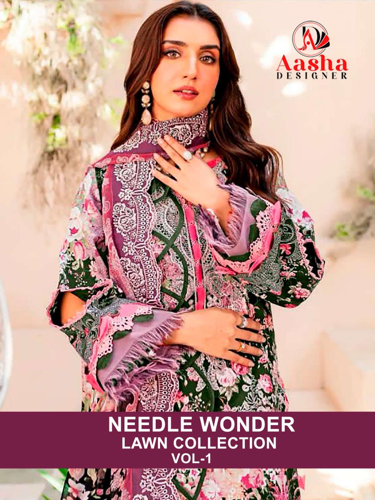 AASHA NEEDLE WONDER BY ASLIWHOLESALE HEAVY COTTON EMBROIDERY DRESSES