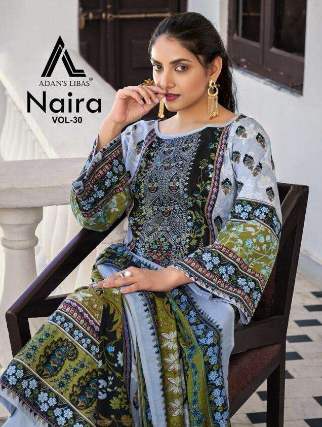 ADAN NAIRA VOL-30 BY ASLIWHOLESALE 30001 TO 30010 SERIES COTTON DRESSES