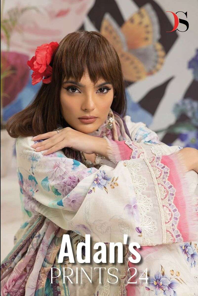 ADANS PRINTS-24 BY DEEPSY SUITS DESGINER 4011 TO 4016 SERIES COTTON EMBROIDERY DRESSES