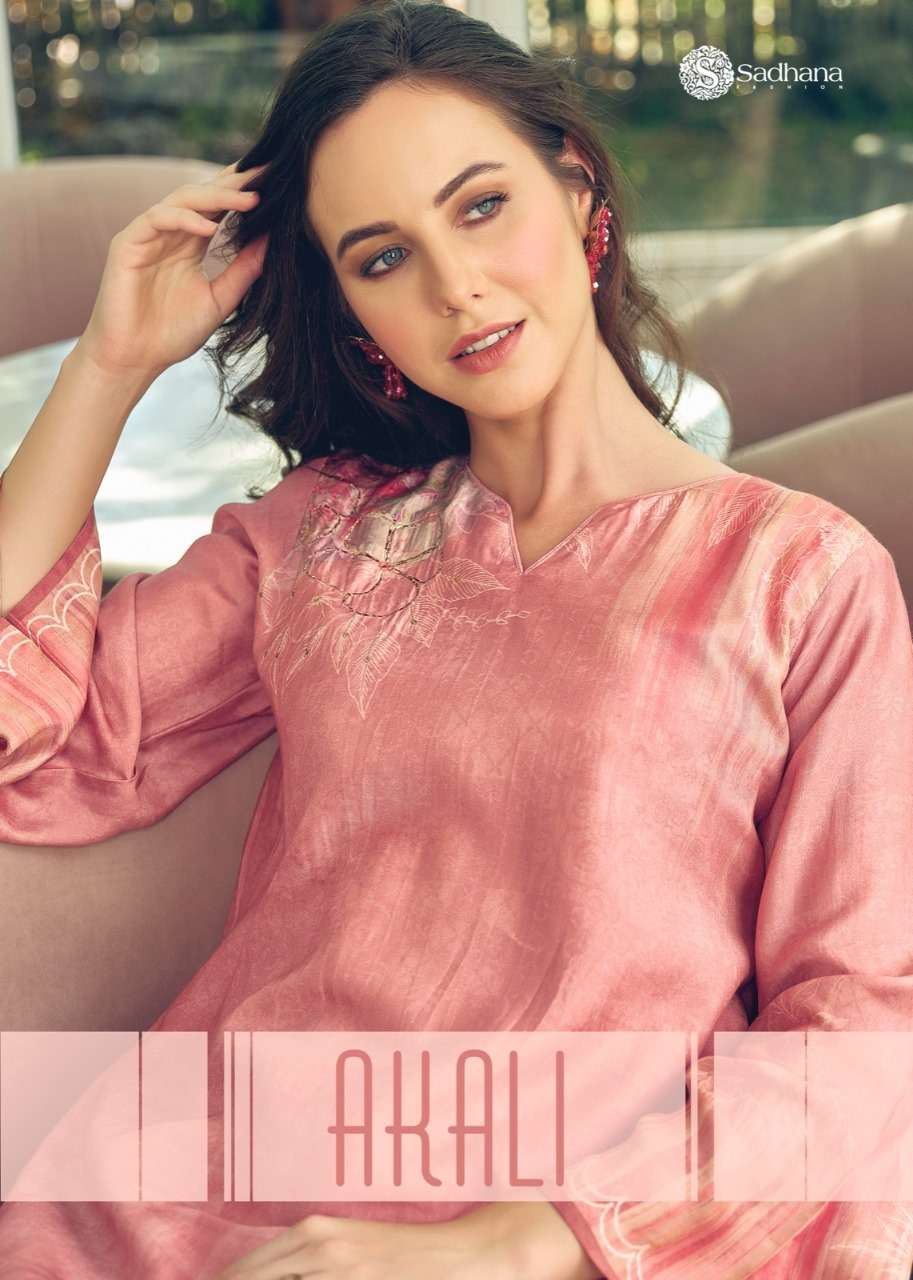 AKALI BY SADHANA FASHION 10009 TO 10016 SERIES DESIGNER MUSLIN SILK DRESSES