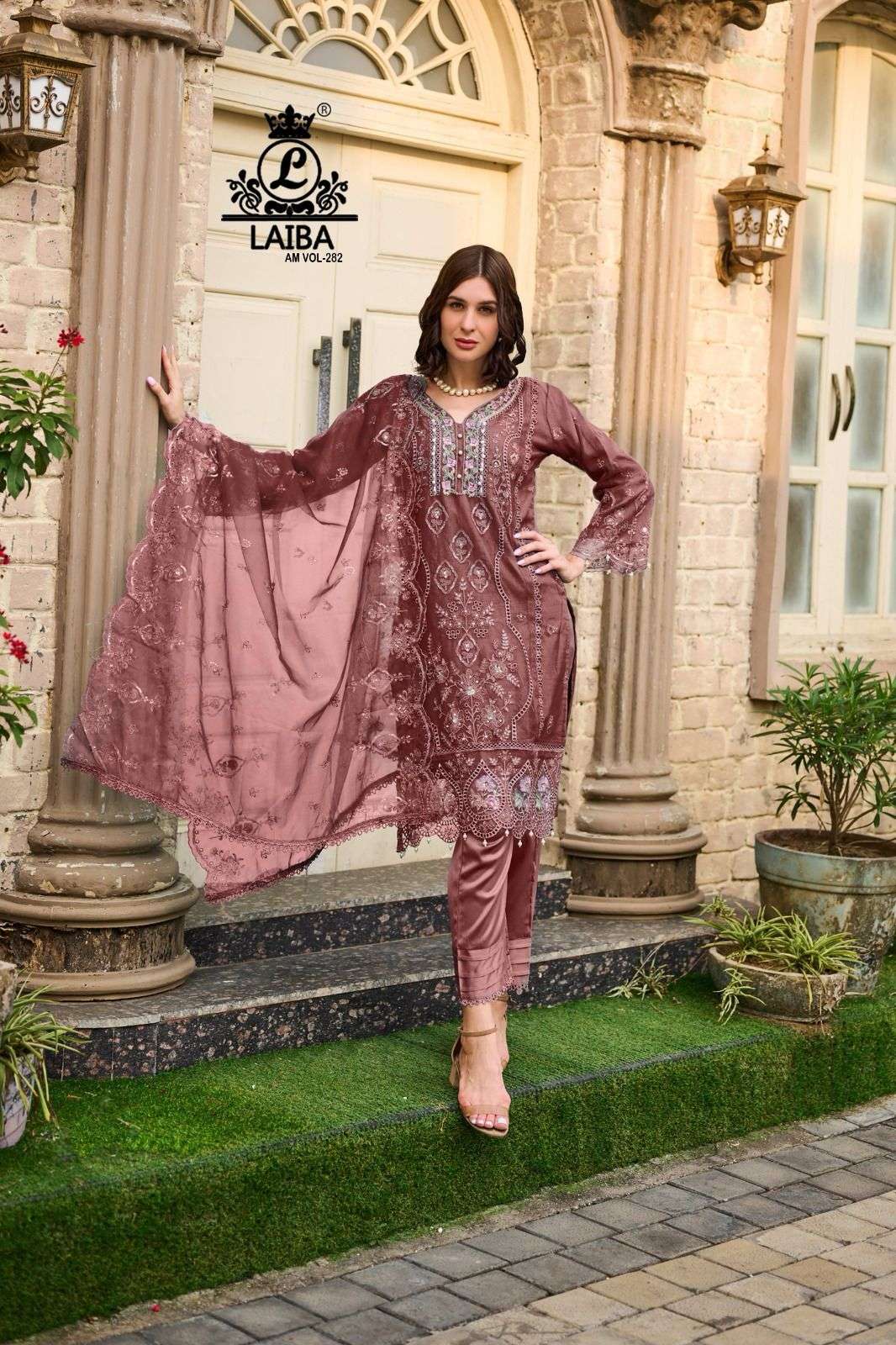 AM VOL-282 NEW NX BY LAIBA DESIGNER HEAVY PURE ORGANZA STITCHED DRESSES