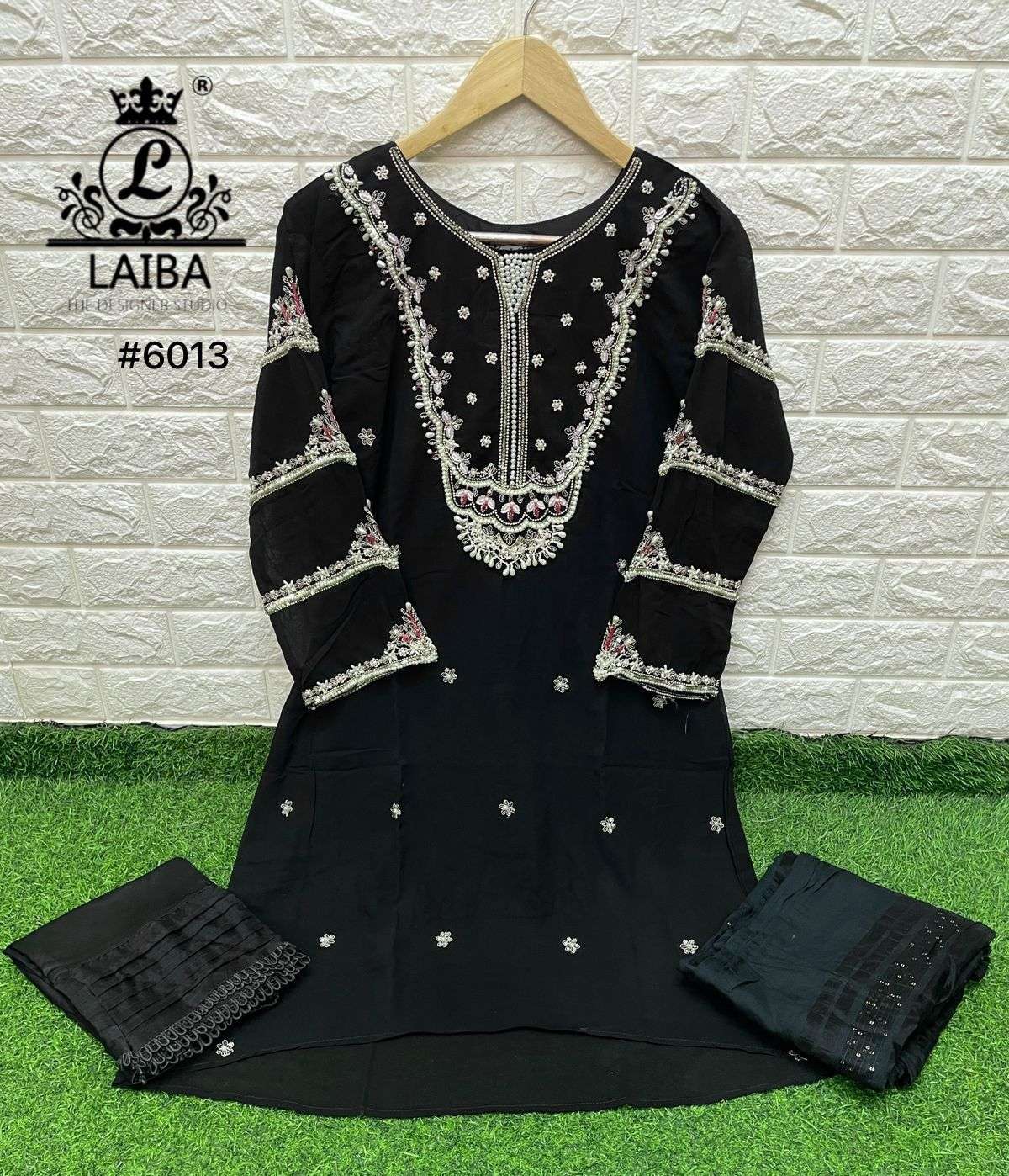 AM VOL-6013 NX BY LAIBA DESIGNER HEAVY PURE GEORGETTE STITCHED DRESSES