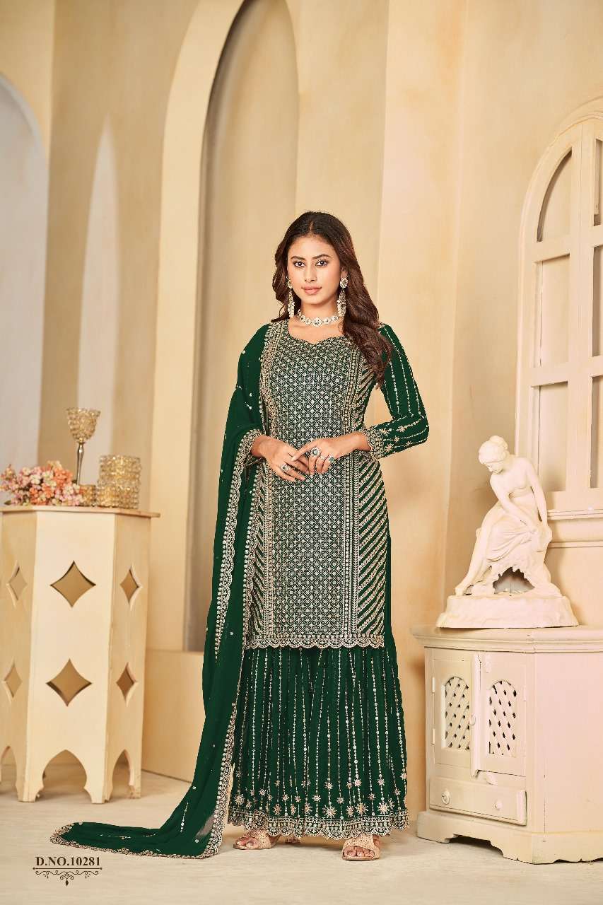 Georgette Embroidered Party Wear Dress For Ladies at Rs 2779 in Surat