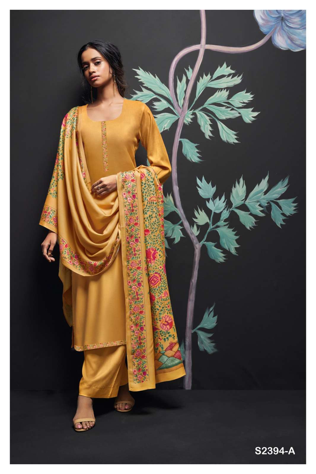 ARACELY 2394 BY GANGA FASHIONS HEAVY PREMIUM COTTON SILK WORK DRESSES