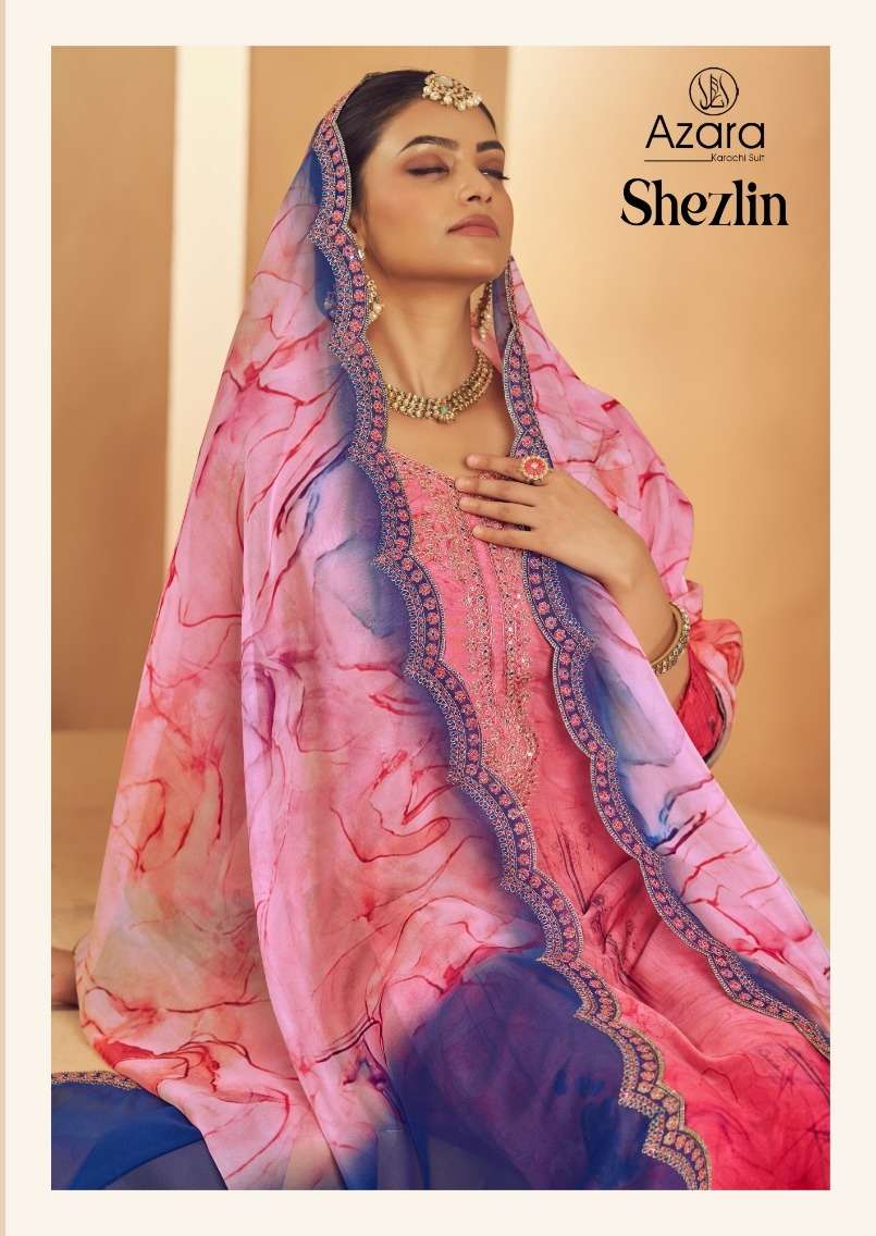 AZARA SHEZLIN BY RADHIKA FASHION 1001 TO 1004 SERIES DESIGNER ORGANZA DRESSES