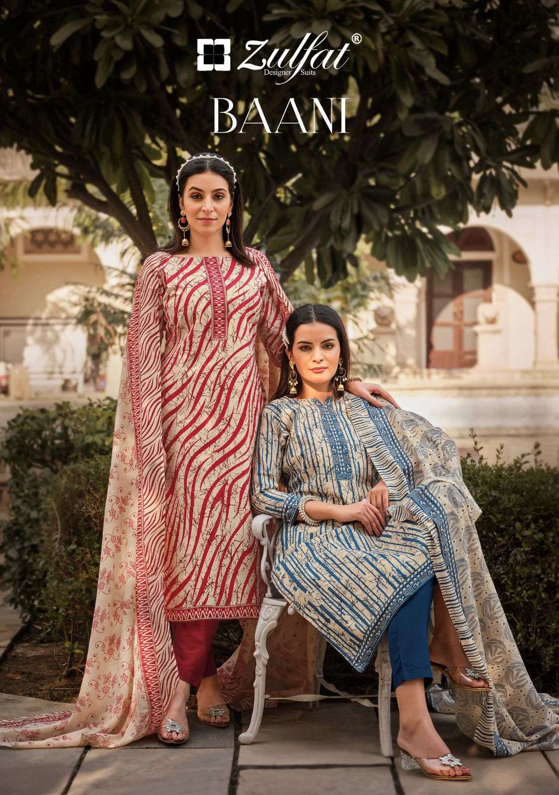 BAANI BY ZULFAT 526-001 TO 526-008 SERIES COTTON DESIGNER PRINT DRESSES