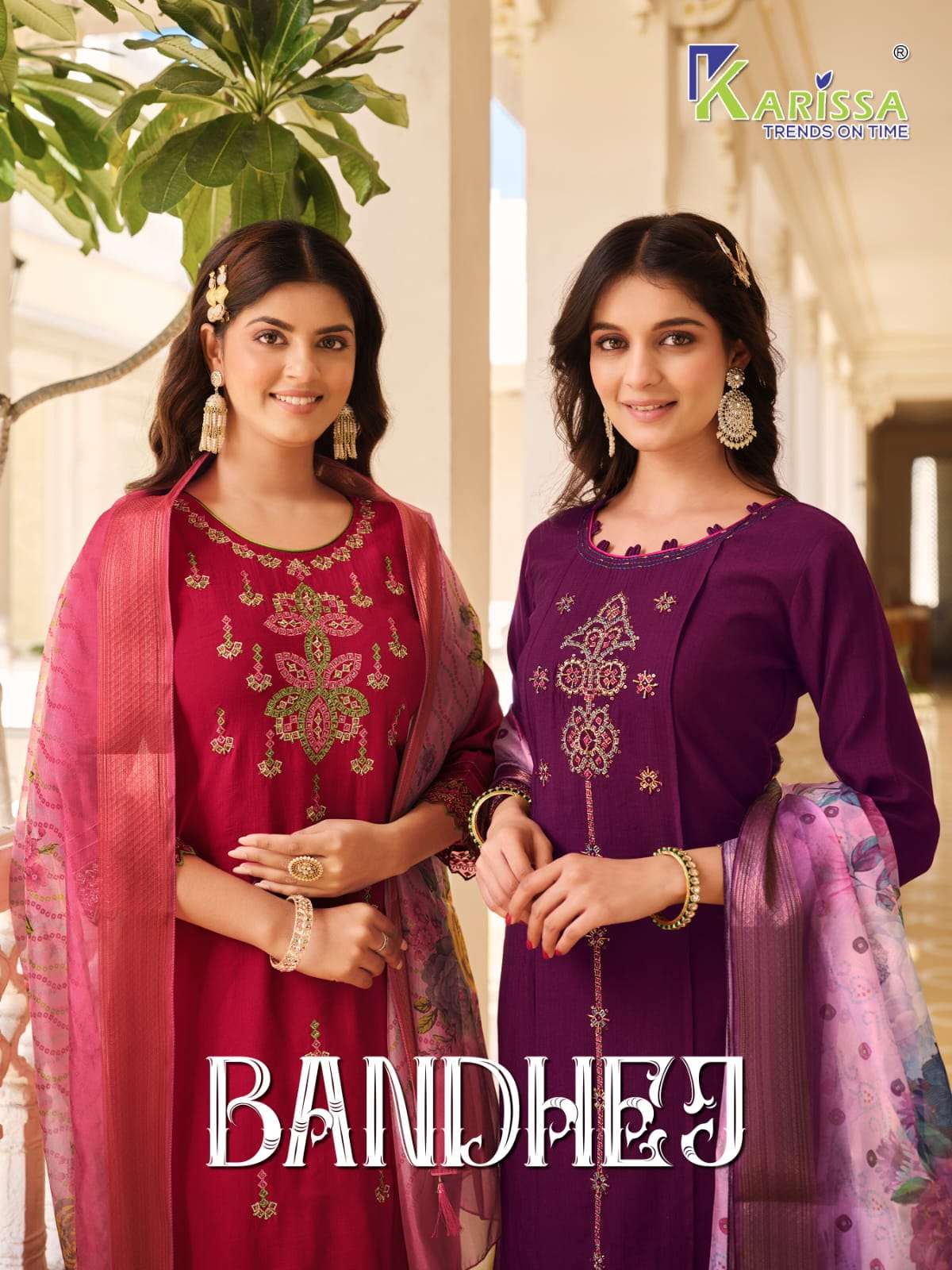 BANDHEJ BY KARISSA 1001 TO 1004 SERIES LIVA FANCY VISCOSSE SILK DRESSES