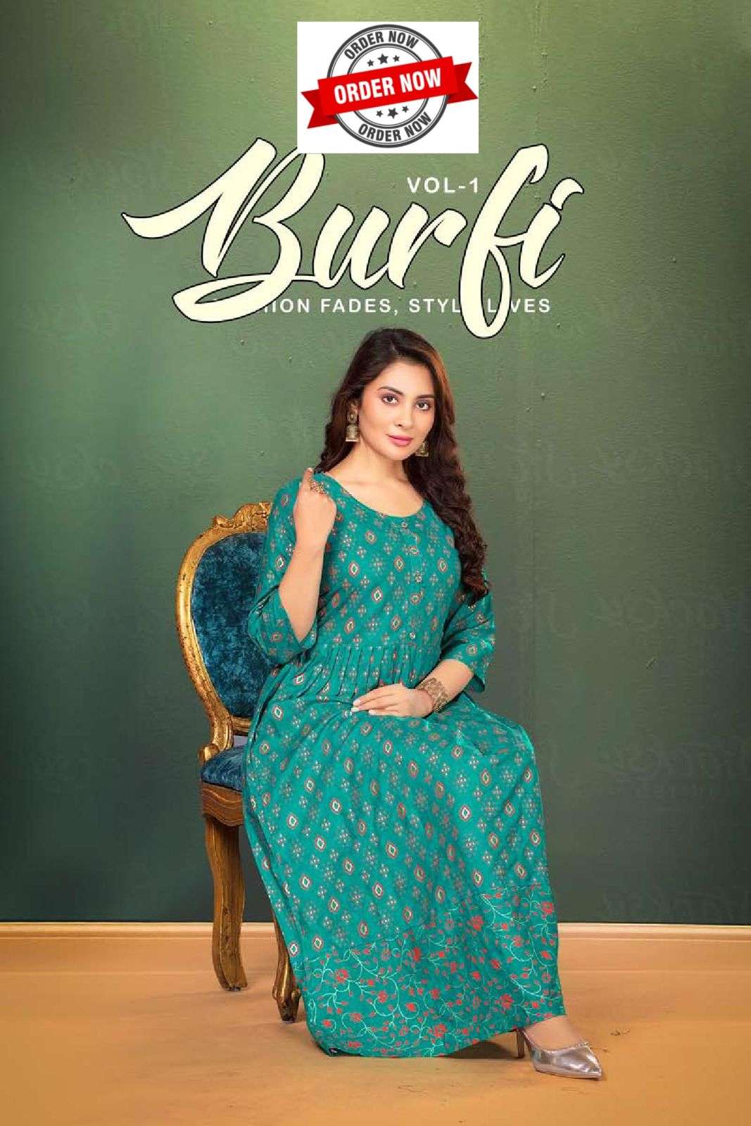 BARFI BY ASLIWHOLESALE 001 TO 008 SERIES DESIGNER FACNY RAYON PRINT KURTIS