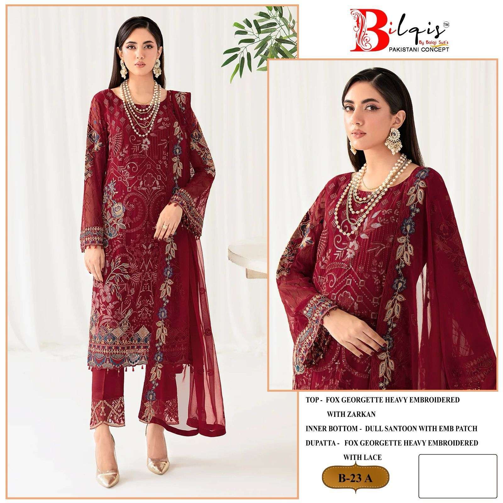 BILQIS 23 HIT DESIGN BY ASLIWHOLESALE DESIGNER FAUX GEORGETTE PAKISTANI DRESSES