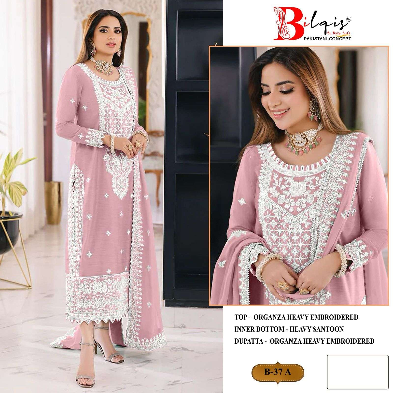 BILQIS 37 COLOURS BY ASLIWHOLESALE DESIGNER ORGANZA PAKISTANI DRESSES