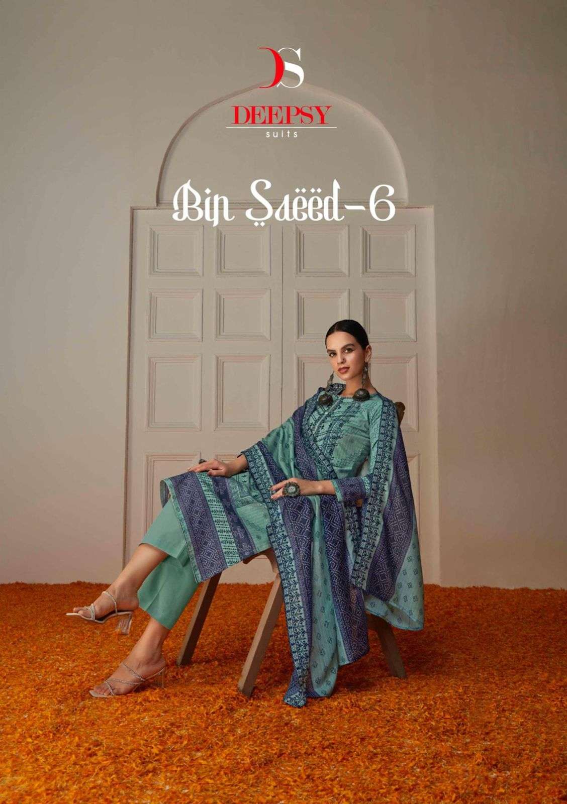 BIN SAEED VOL-6 BY DEEPSY SUITS 6001 TO 6008 SERIES COTTON PAKISTANI DRESSES