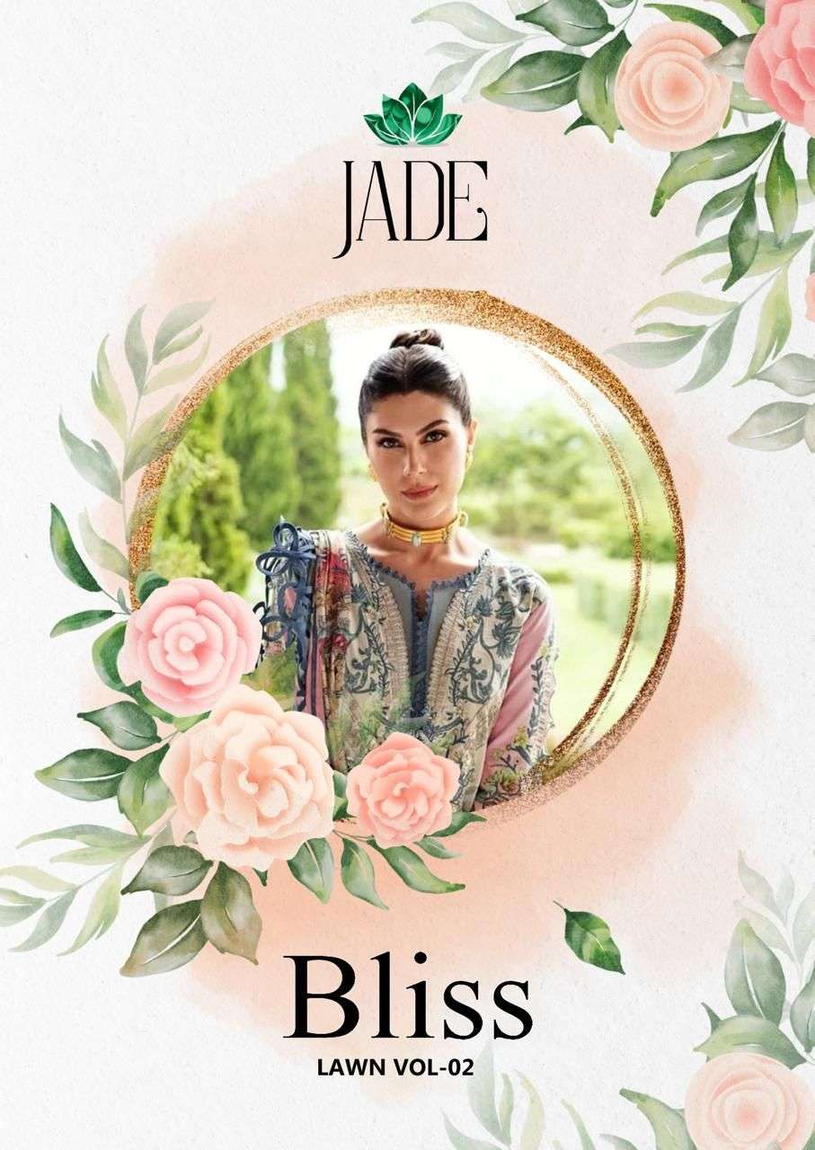 BLISS VOL-2 BY JADE 201 TO 208 SERIES PURE COTTON PRINT PAKISTANI DRESSES