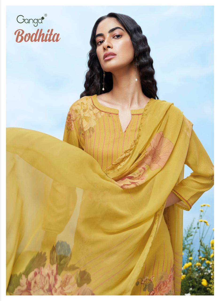 BODHITA BY GANGA FASHIONS HEAVY PREMIUM COTTON SILK WORK DRESSES