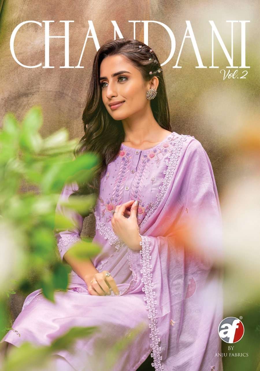 CHANDANI VOL-2 BY ANJU FABRICS 3171 TO 3176 SERIES VISCOSE NYLON DRESSES