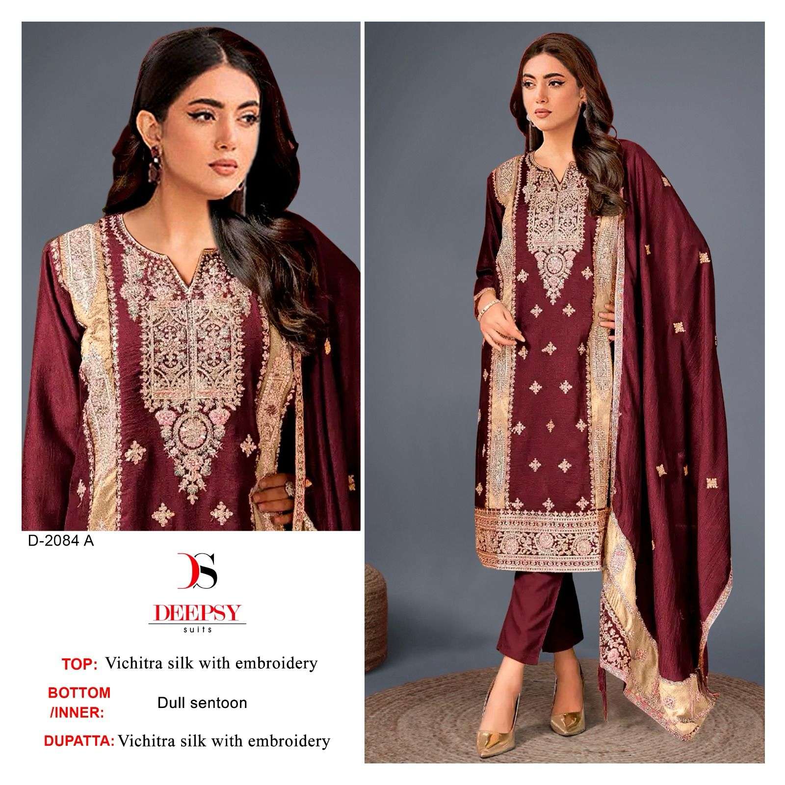 D-2084 COLOURS BY DEEPSY SUITS HEAVY ORGANZA EMBROIDERY PAKISTANI DRESSES