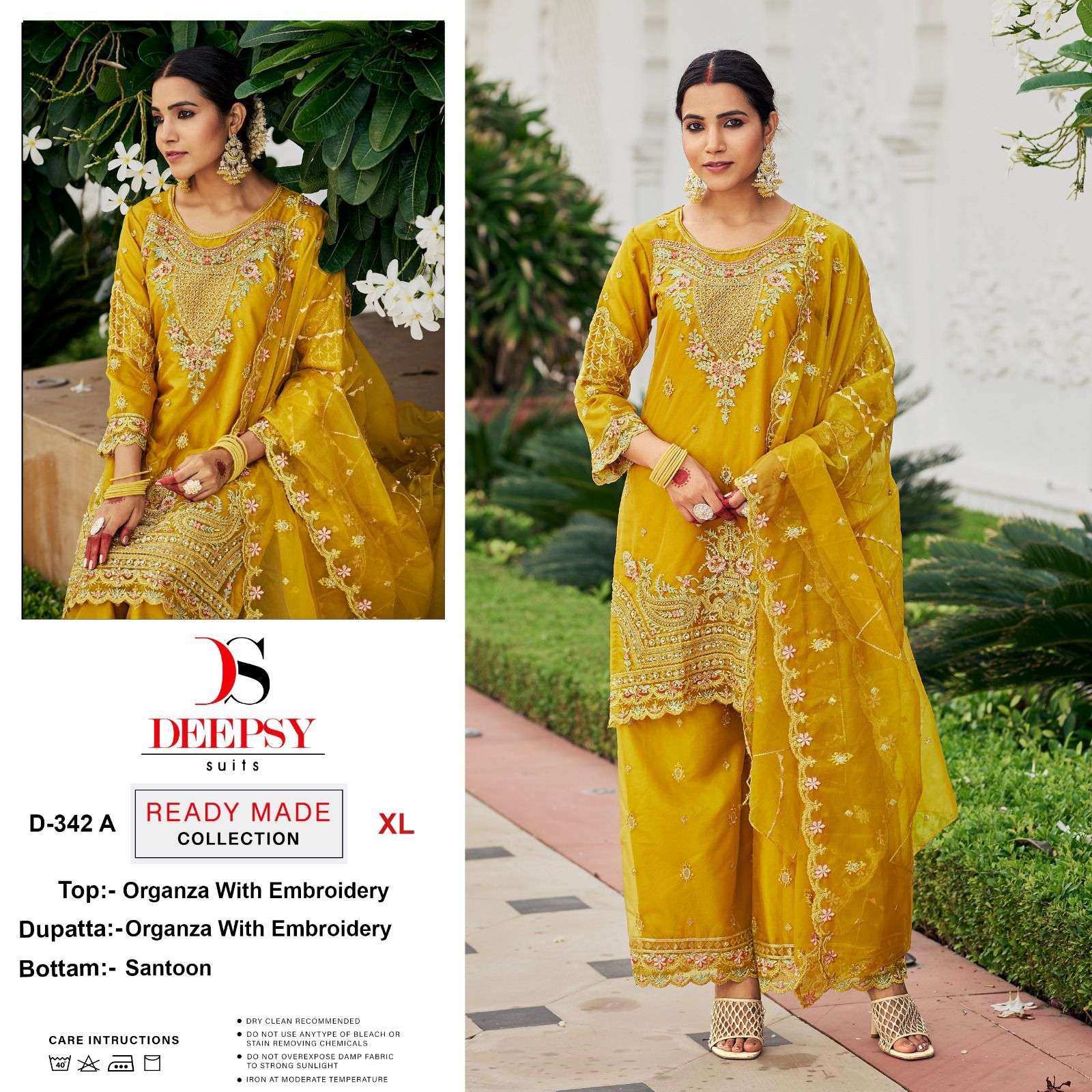 D-342 COLOURS BY DEEPSY SUITS HEAVY ORGANZA EMBROIDERY PAKISTANI DRESSES