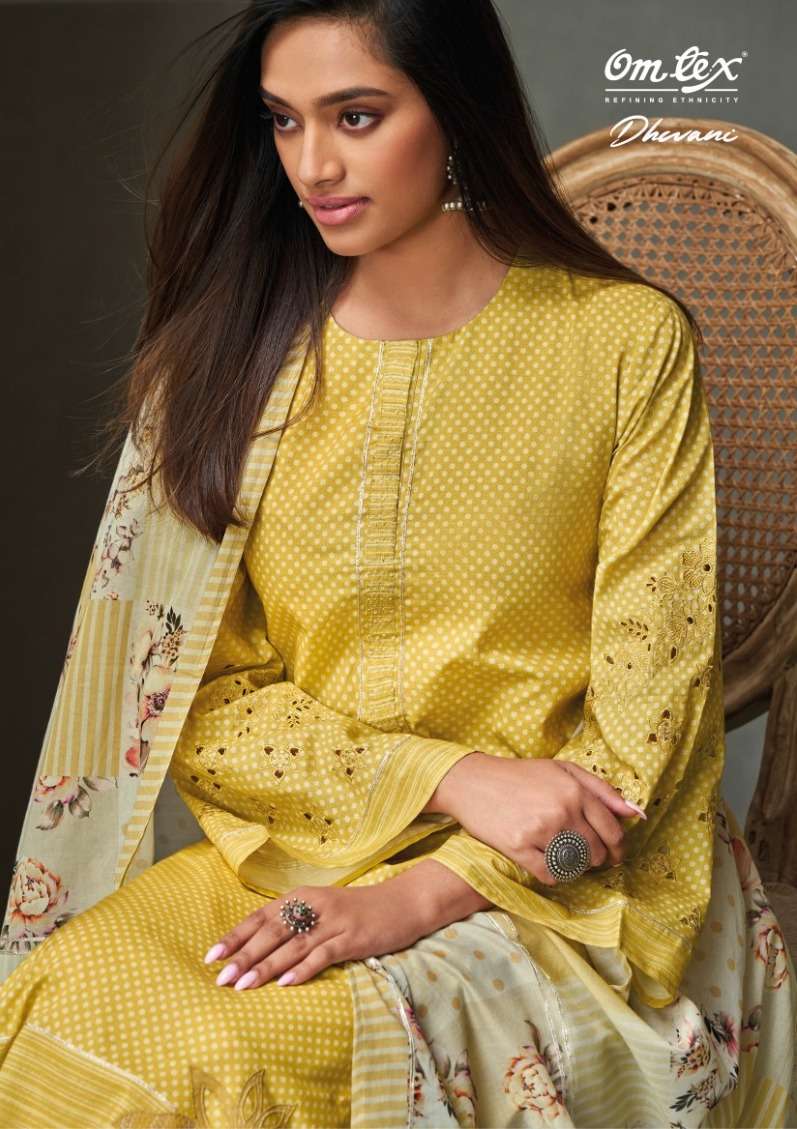 DHWANI BY OMTEX DESIGNER PURE LAWN COTTON DIGITAL PRINT EMBROIDERY DRESSES