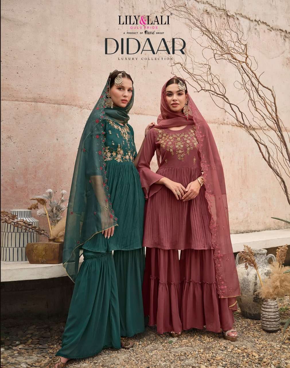 DIDAAR BY LILY AND LALI 15811 TO 15814 SERIES HANDWORK GEORGETTE DRESSES