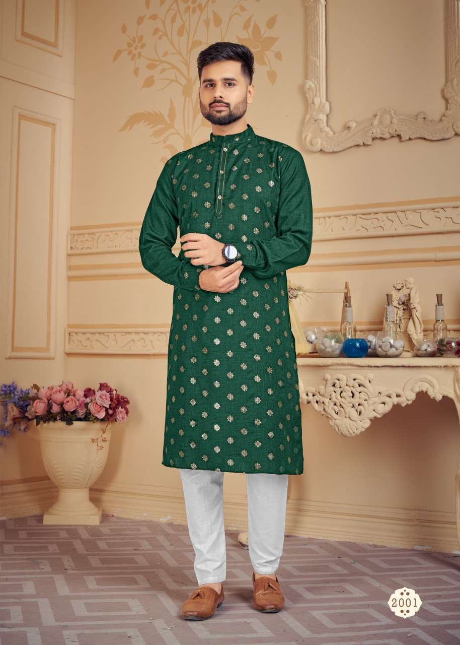 DREAM MEN VOL-2 BY ASLIWHOLESALE DESIGNER COTTON PRINT KURTA WITH PAJAMA