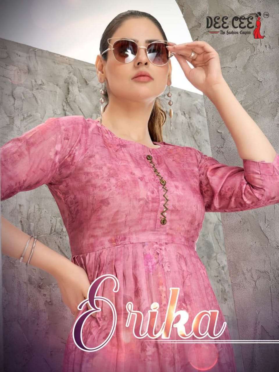 ERIKA BY DEE CEE 1001 TO 1006 SERIES DESIGNER FANCY MODAL PRINT KURTIS