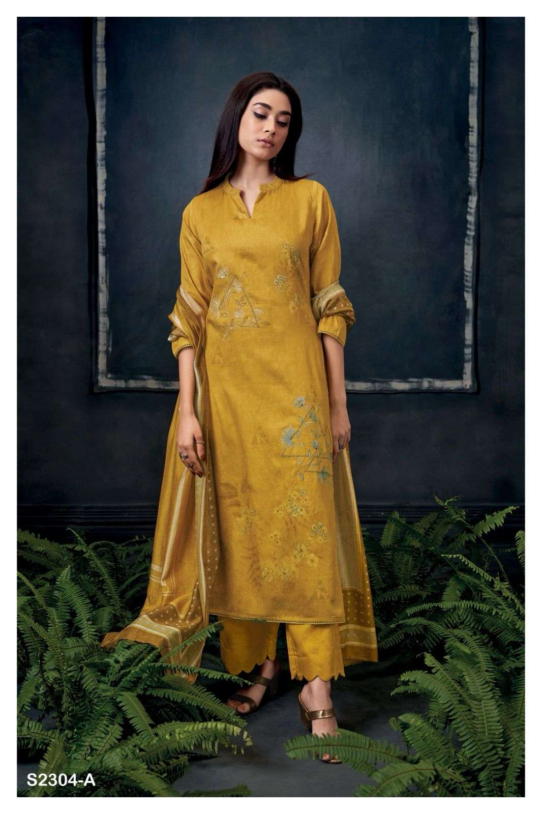 EVIE 2304 BY GANGA FASHIONS HEAVY PREMIUM COTTON SILK WORK DRESSES