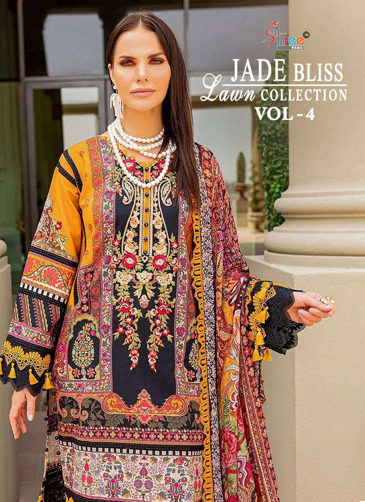 JADE BLISS LAWN VOL-04 BY SHREE FABS 3390 TO 3393 SERIES LAWN COTTON PRINT DRESSES