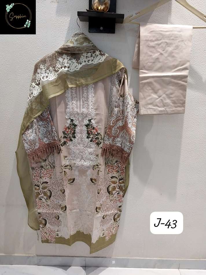 JAZMIN VOL-43 BY SAPPHIRE DESIGNER PURE LAWN COTTON PAKISTANI DRESSES