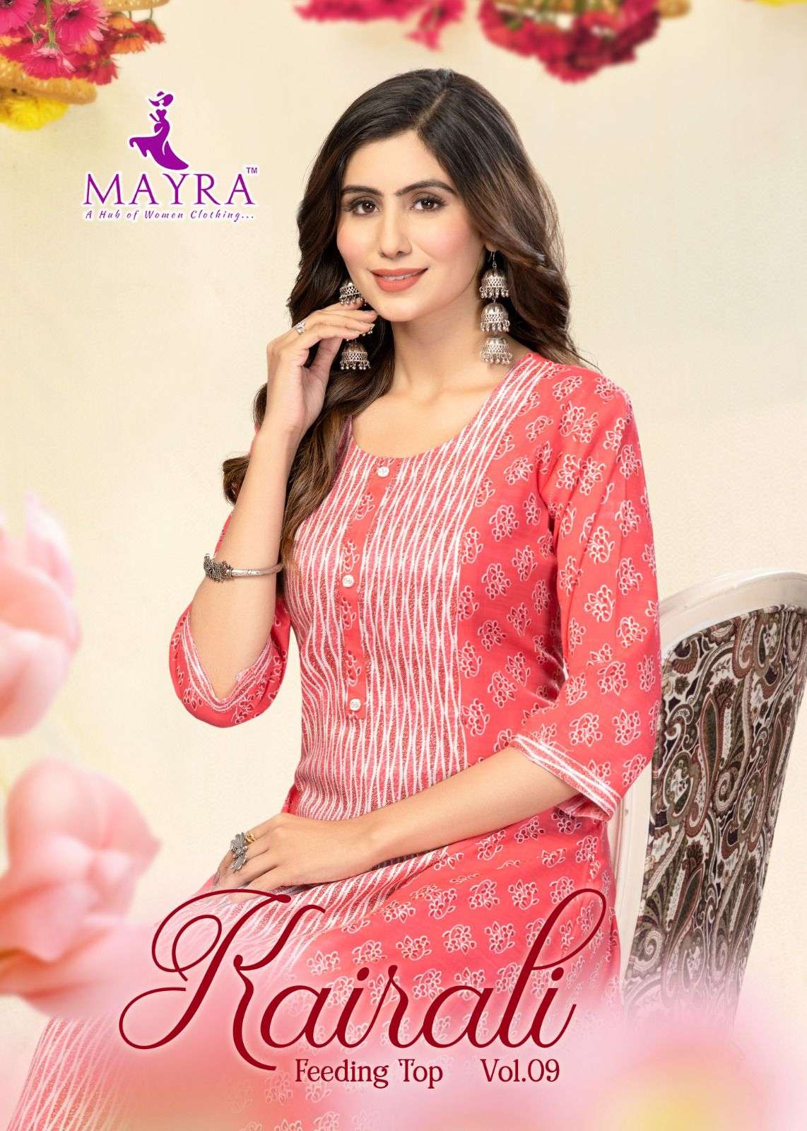 KARALI VOL-9 BY MAYRA 80472 TO 80477 SERIES DESIGNER RAYON PRINT KURTIS