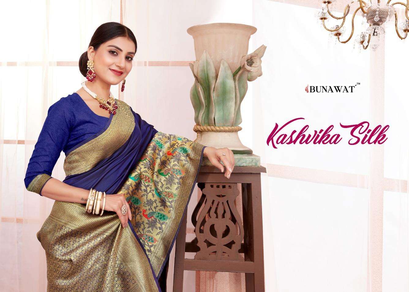 KASHVIKA SILK BY BUNAWAT 1001 TO 1006 SERIES PAITHANI SILK PRINT SAREES