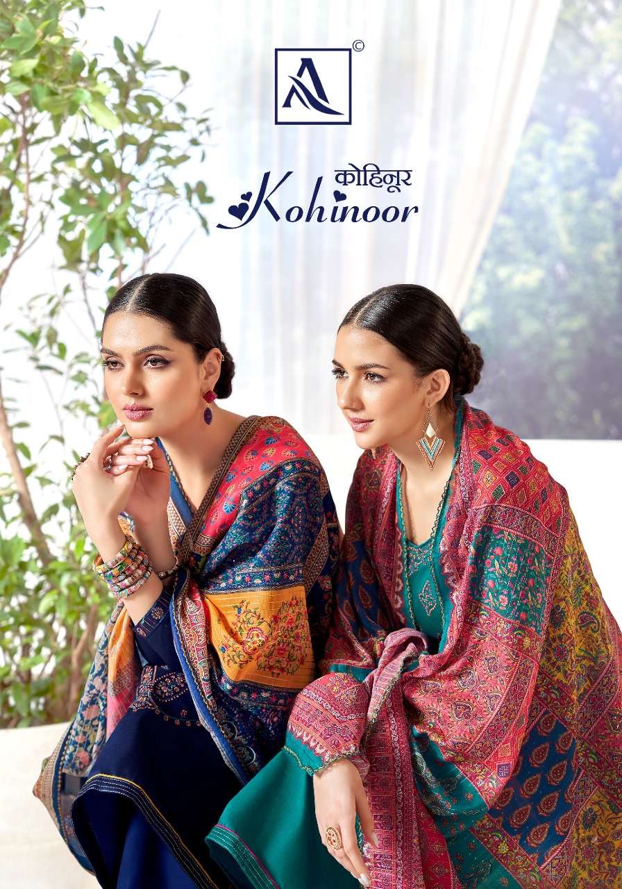 KOHINOOR BY ALOK SUIT 1355-001 TO 1355-005 DESIGNER KASHMIRI PRINT DRESSES