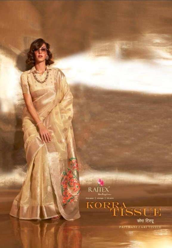 KORRA TISSUE BY RAJTEX 362001 TO 362006 SERIES KORRA TISSUE PAITHANI SAREES