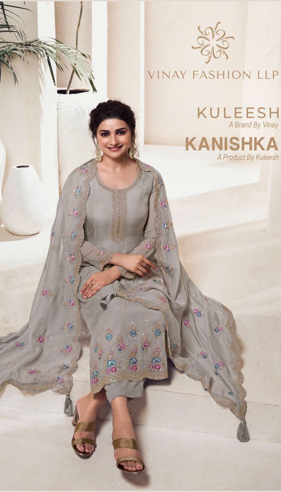 KULEESH KANISHKA BY VINAY FASHION 66751 TO 66756 SERIES ORGANZA SILK DRESSES