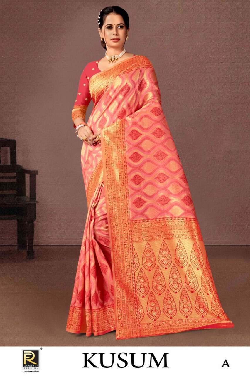 KUSUM BY RONISHA FASHION DESIGNER FANCY BANARASI SILK SAREES