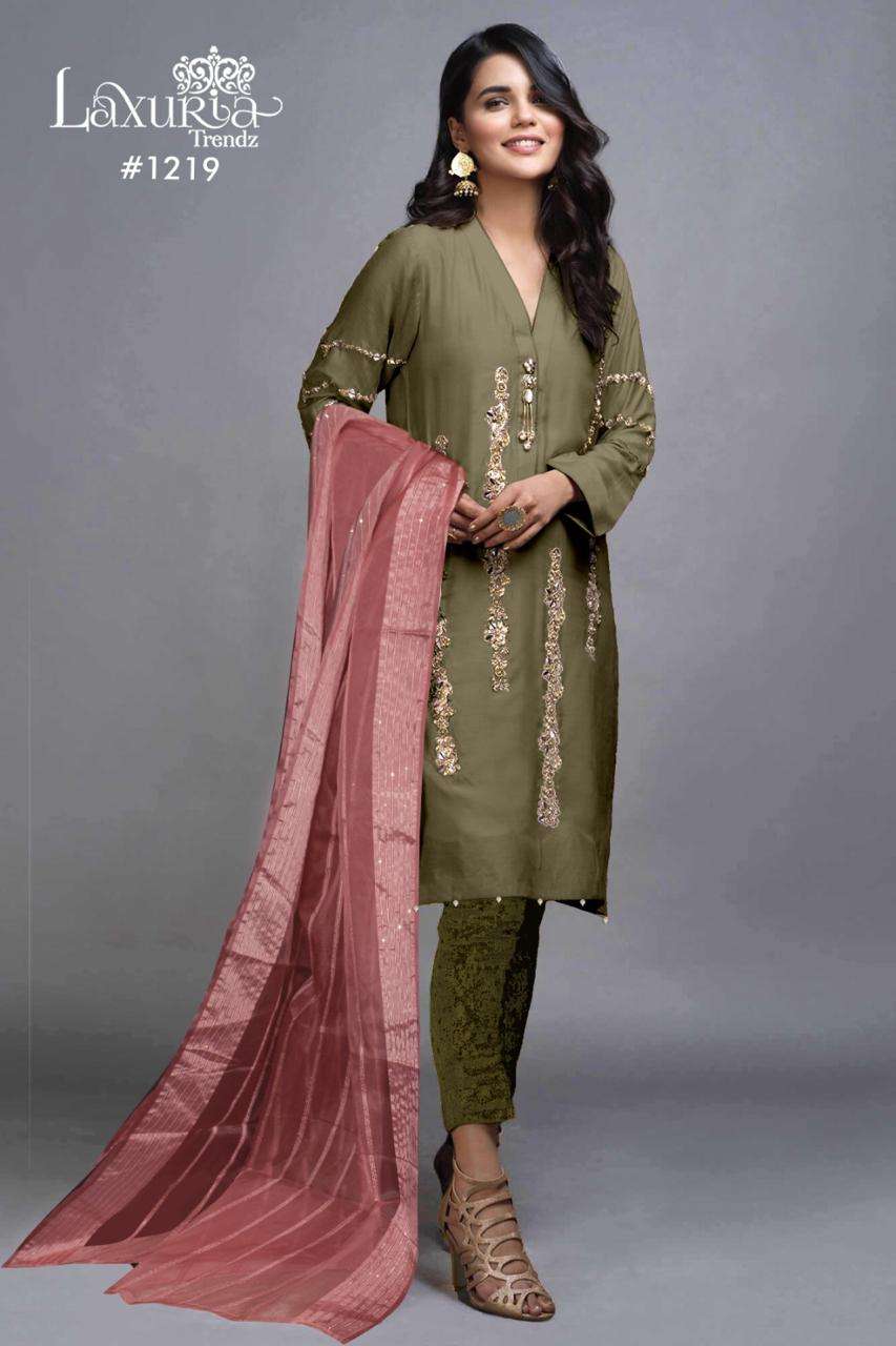 LAXURIA 1219 NEW BY LAXURIA TRENDZ HEAVY DESIGNER IMPORTED SATIN DRESSES