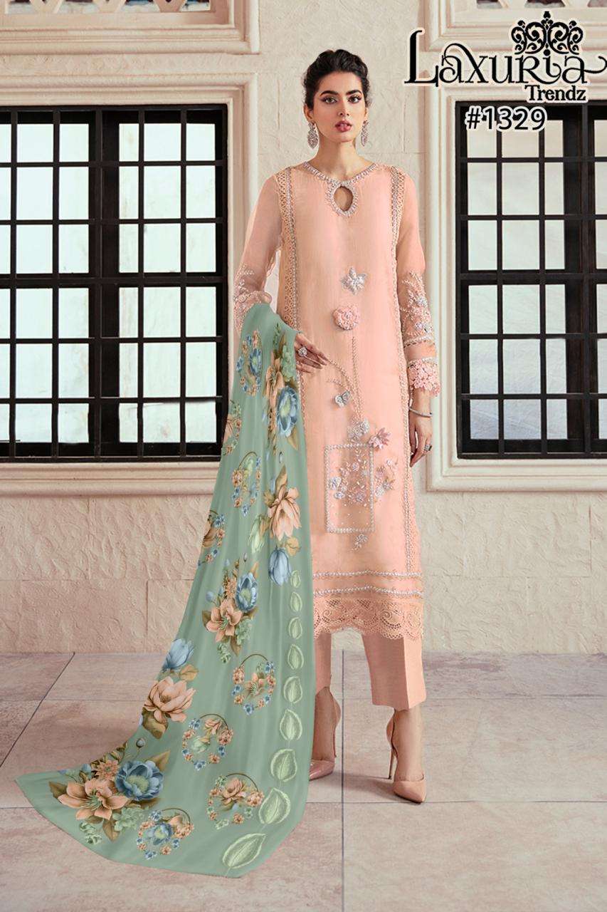 LAXURIA 1329 BY LAXURIA TRENDZ DESIGNER FAUX GEORGETTE STITCHED DRESSES