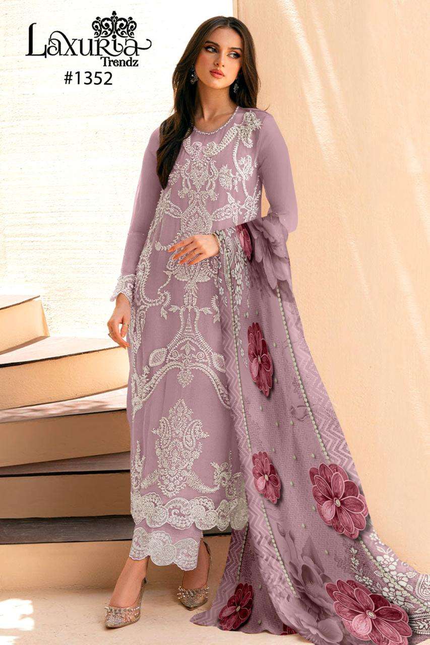 LAXURIA 1352 BY LAXURIA TRENDZ HEAVY DESIGNER FAUX GEORGETTE DRESSES