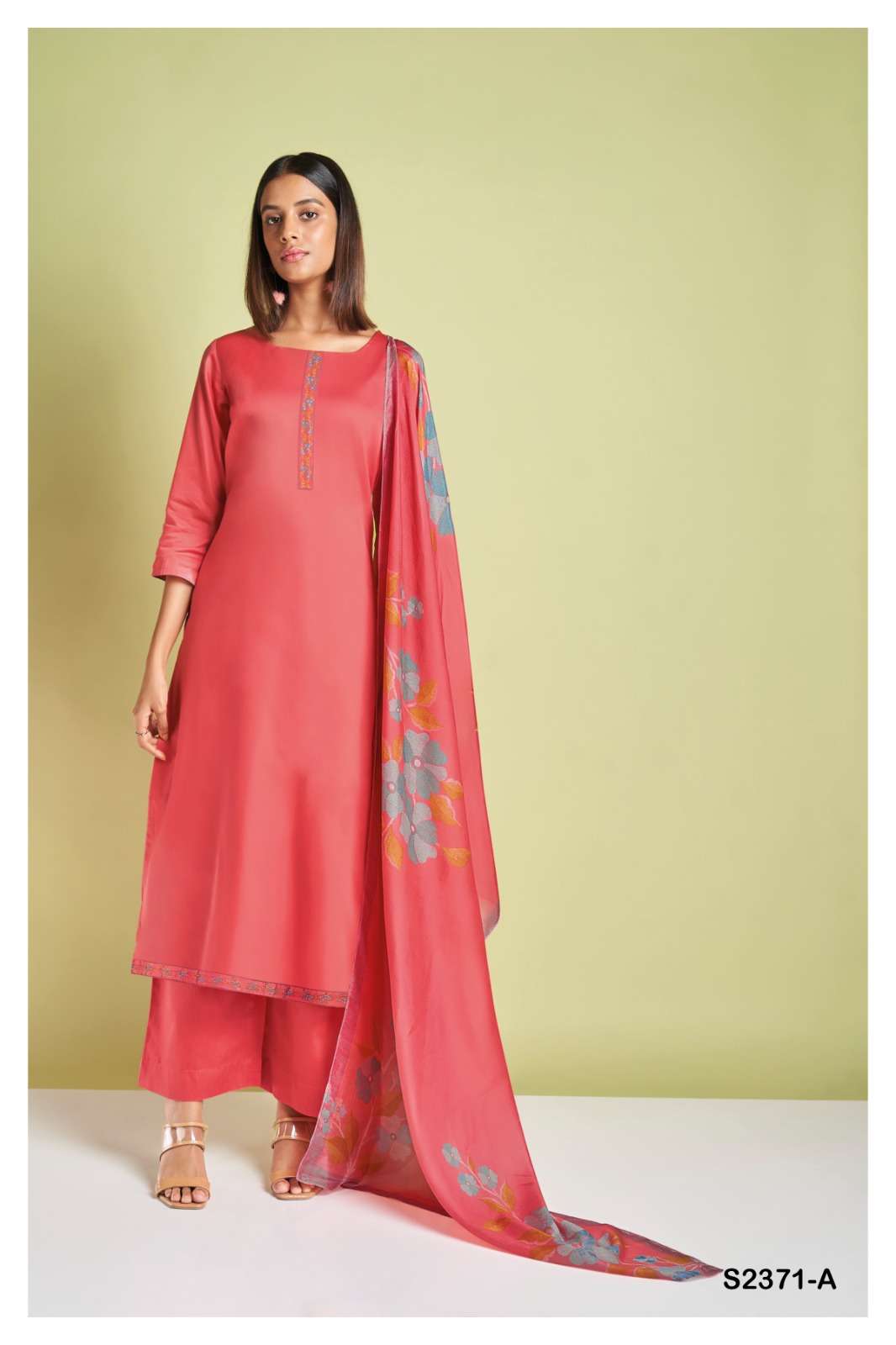 LETICIA 2371 BY GANGA FASHIONS HEAVY PREMIUM COTTON SILK PRINTED WORK DRESSES