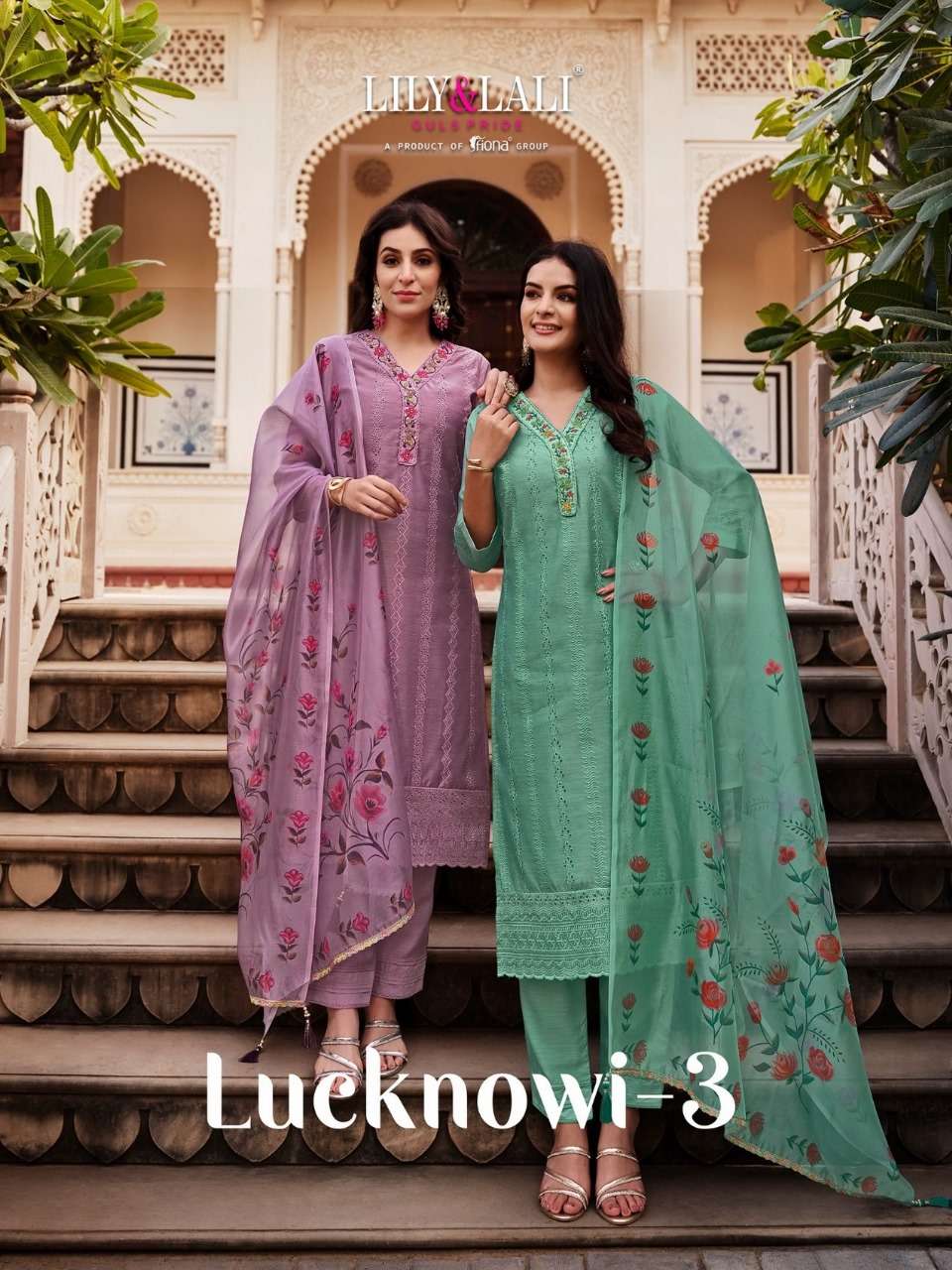 LUCKNOWI VOL-03 BY LILY AND LALI 5601 TO 15606 SERIES HANDWORK SILK DRESSES