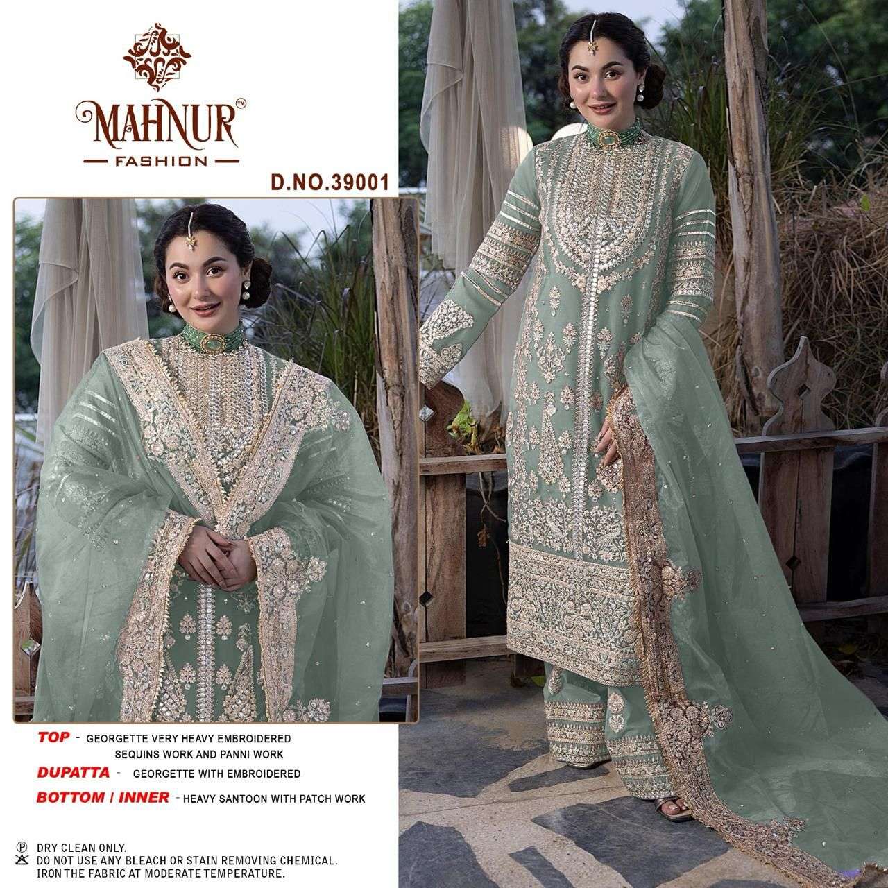 MAHNUR VOL-39 BY MAHNUR FASHION 39001 TO 39002 SERIES GEORGETTE PAKISTANI DRESSES