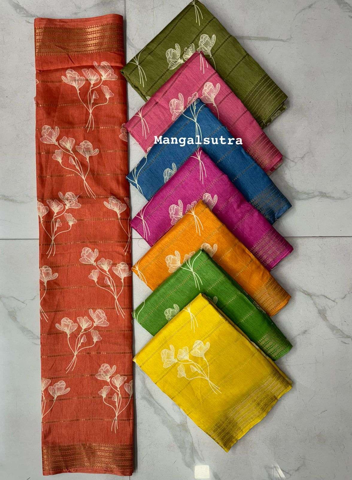 MANGAL SUTRA  BY ASLIWHOLESALE DESIGNER SOFT FANCY DOLA PRINTED SAREES