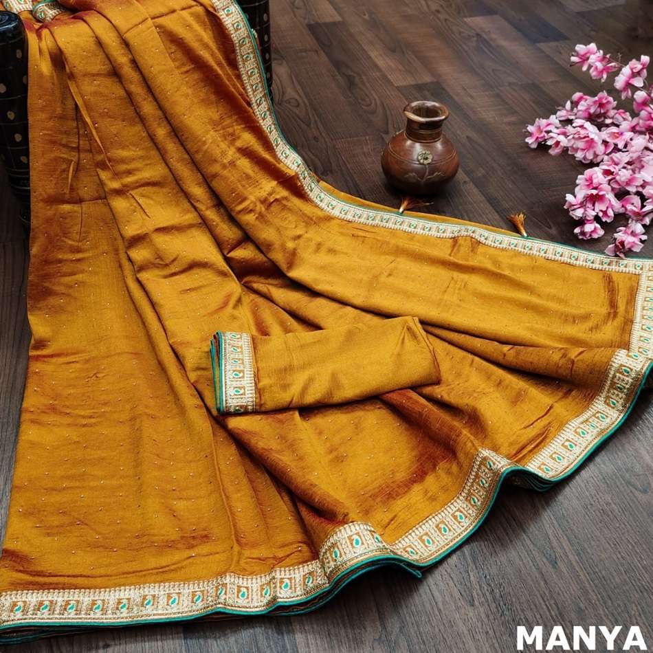 MANYA BY ASLIWHOLESALE DESIGNER SOFT VISCHITRA SILK WORK SAREES