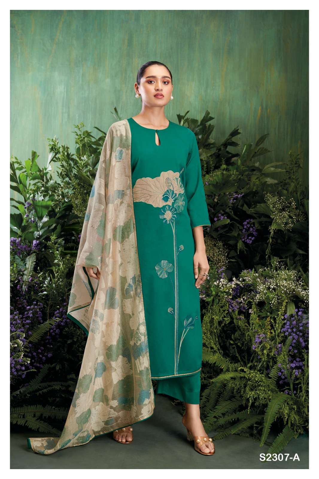 MARIBEL 2307 BY GANGA FASHIONS HEAVY PREMIUM SILK PRINTED WORK DRESSES