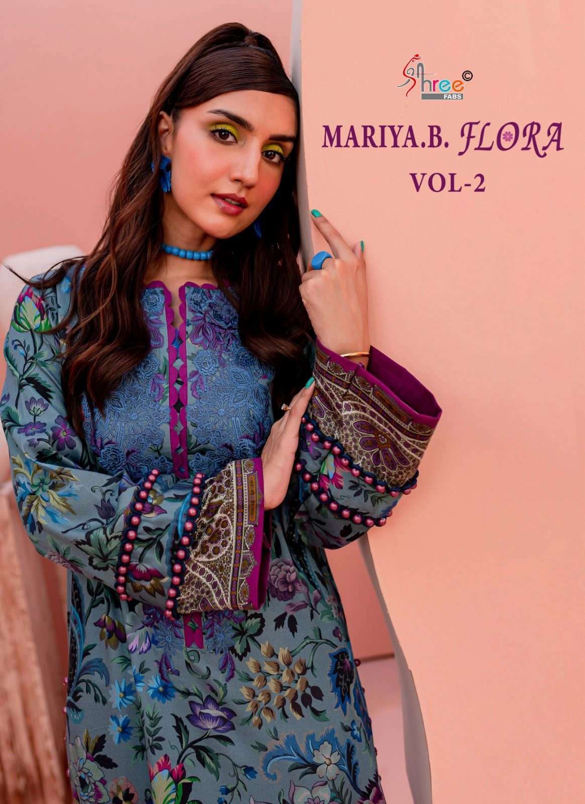 MARIYA.B FLORA VOL-2 BY SHREE FABS 3343 TO 3346 SERIES JAM COTTON PRINT DRESSES