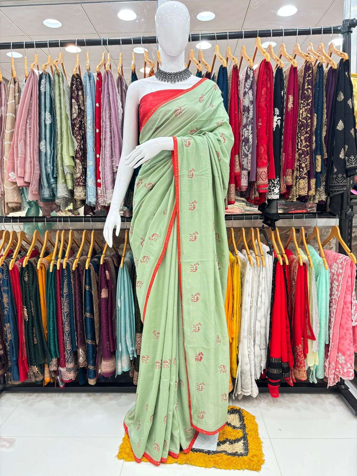 MIRA BY ASLIWHOLESALE DESIGNER SOFT VISCHITRA SILK WORK SAREES