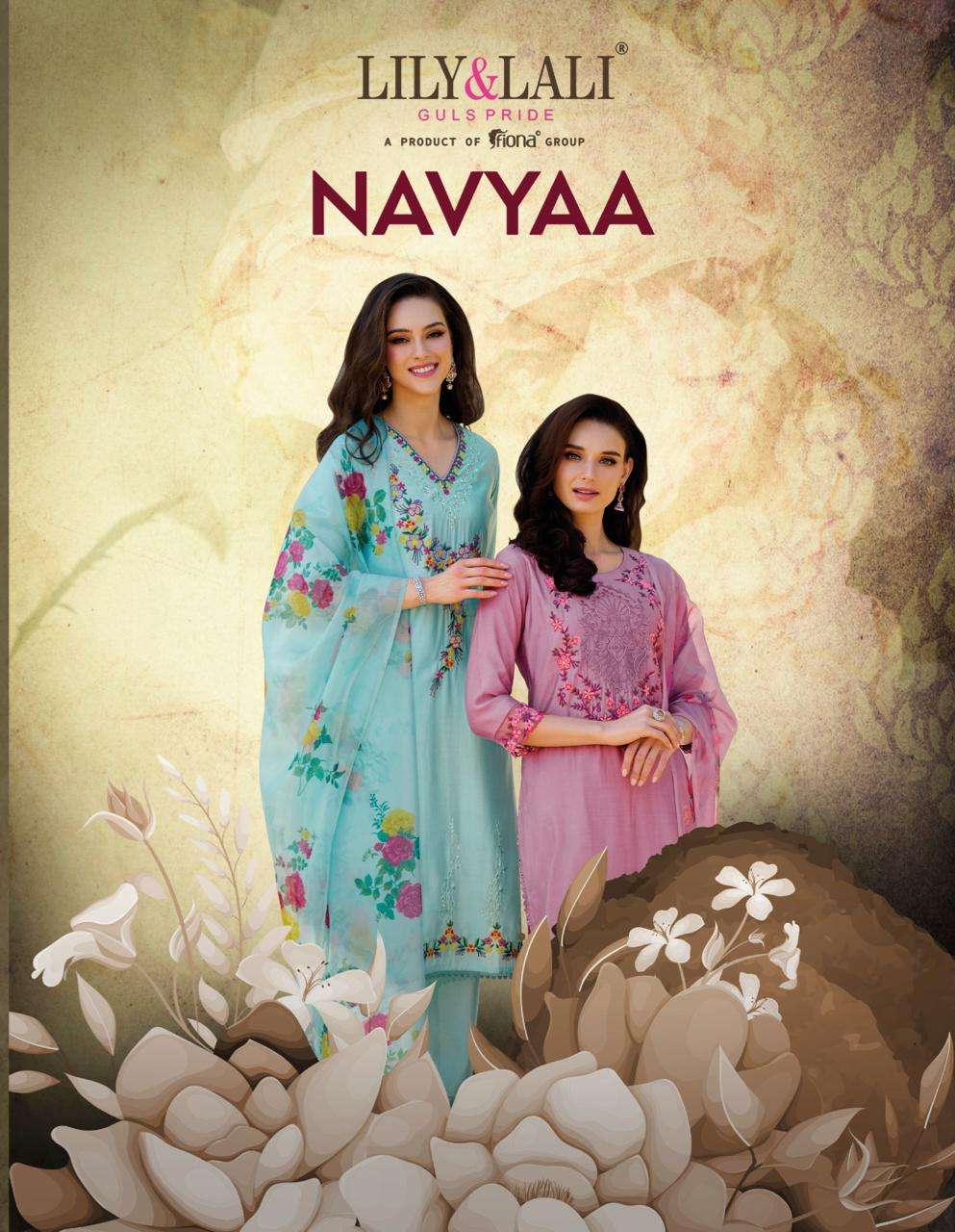 NAVYAA BY LILY AND LALI 16101 TO 16106 SERIES HANDWORK MILAN SILK DRESSES