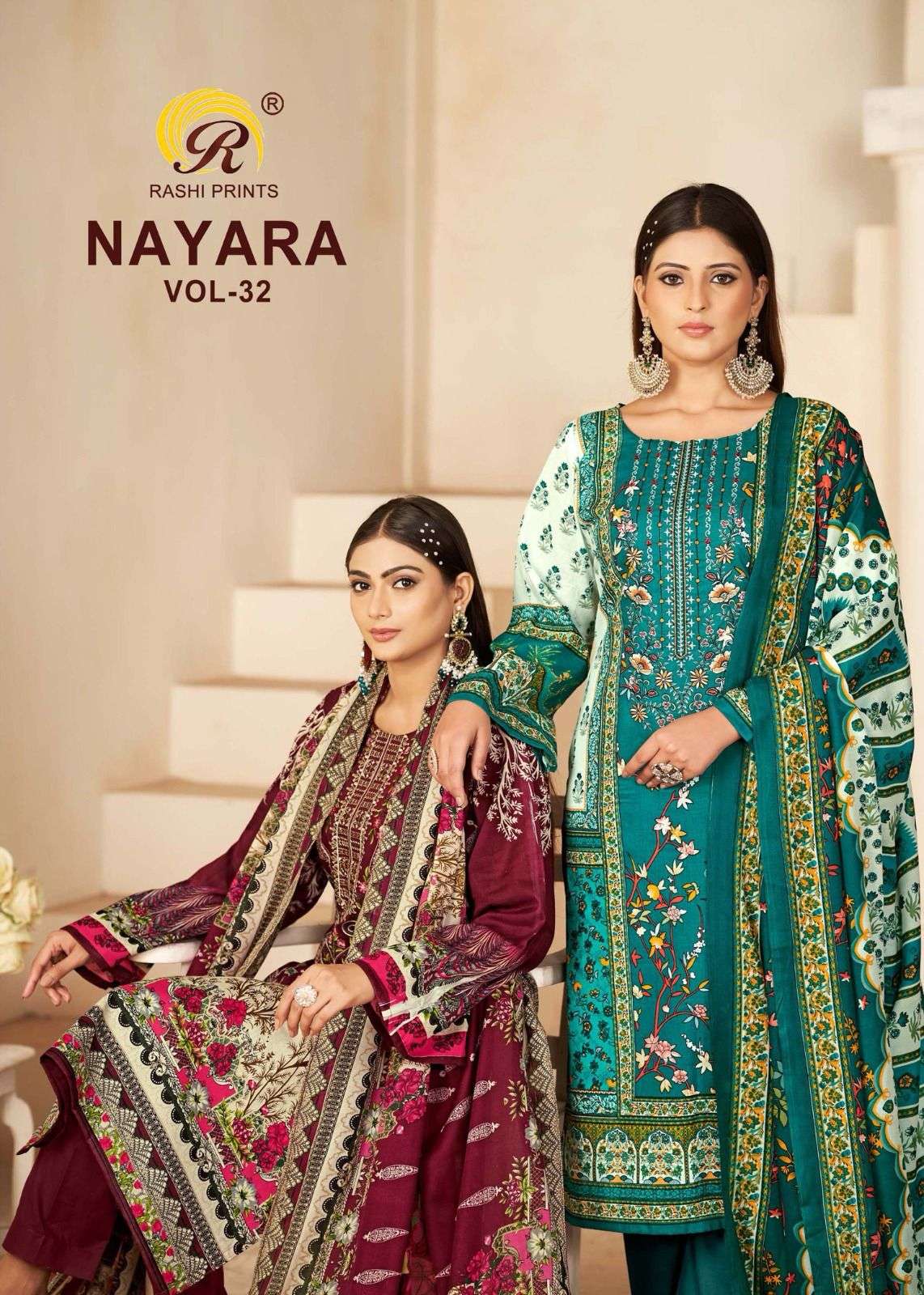 NAYARA VOL-32 BY ASLIWHOLESALE DESIGNER FACNY CAMBRIC COTTON DRESSES