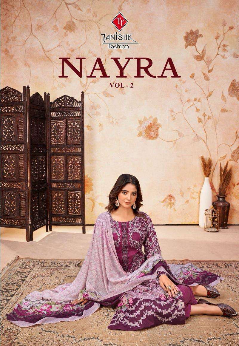 NAYRA VOL-2 BY TANISHK FASHION 69001 TO 69008 SERIES CAMBRIC COTTON PRINT DRESSES