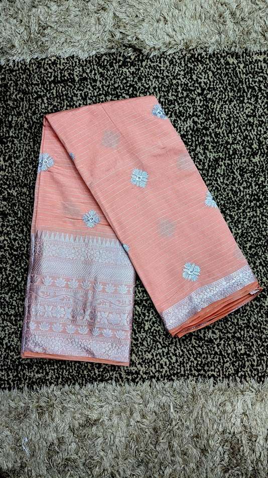 ONAM BY ASLIWHOLESALE PURE CHANDERI JARI FABRIC FANCY WORK SAREES