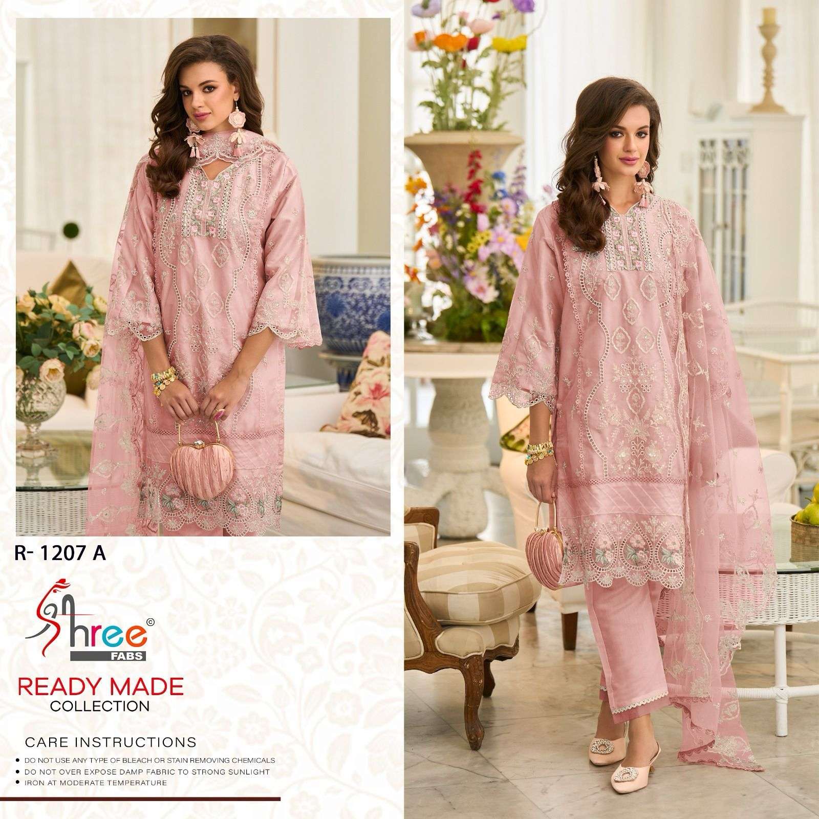 R-1207 COLOURS BY SHREE FABS HEAVY EMBROIDERED ORGANZA PAKISTANI DRESSES