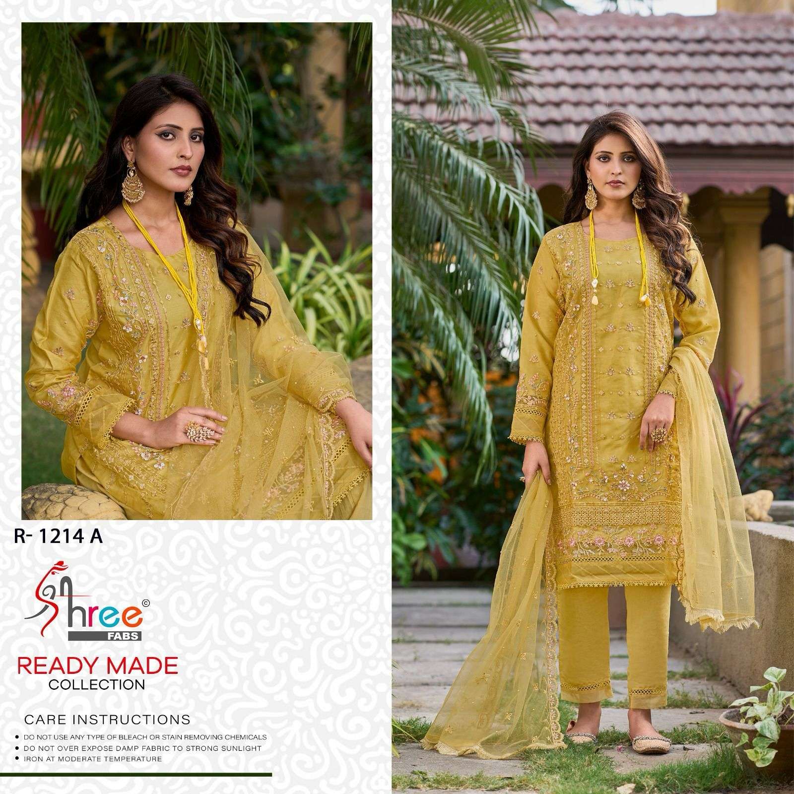 R-1214 NX BY SHREE FABS HEAVY EMBROIDERED ORGANZA PAKISTANI DRESSES